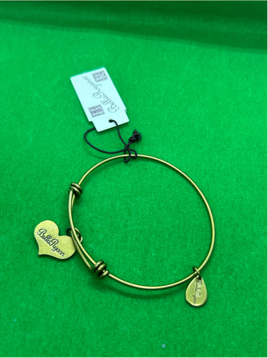 Bella Ryann Jewelry - Women's Bella Ryann Grandmother Heart Charm Bangle Bracelet Gold One Size